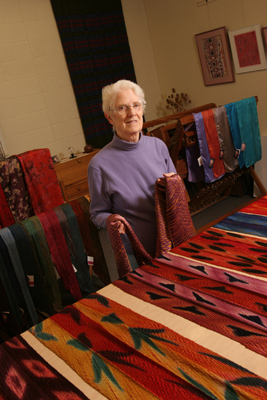 SISTER MARGARET Van Kempen, O.S.B. studied shibori-making with nationally recognized fiber artists and trained in weaving with monk-artists in South Dakota and New Mexico and with a master weaver in Rhode Island.