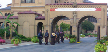 THE FRIARS reach their destination: the Franciscan Monastery of the Holy Land in America, Washington, D.C.