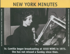 For many years Sister D’Arienzo has been religion commentator for WINS Radio  in New York.