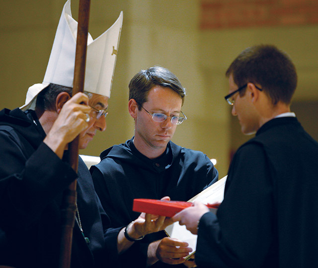 St. Benedict’s Abbey in Atchison, Kansas welcomed these men as novices and invited them to a year of further study, prayer, and work in the community.